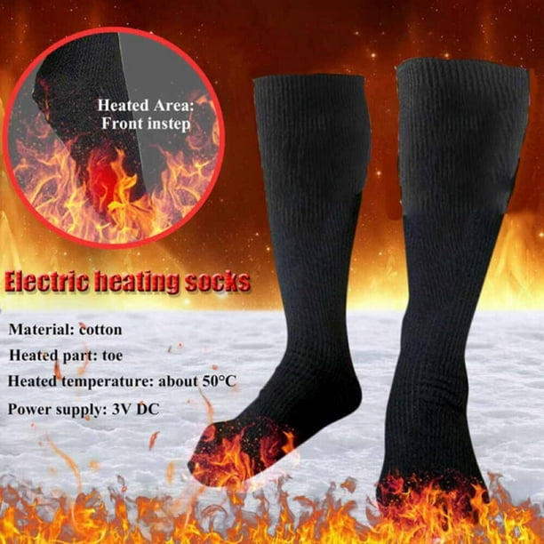 Chaussettes chauffantes à batterie rechargeable électrique pour