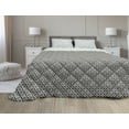 thumbnail image 1 of Crazy Art Down Alternative Comforter, Horizontally Placed Wavy Streaks in Monotone Simple Design, Microfiber Quilt for All Season, 5 Sizes, Charcoal Grey and White, by Ambesonne, 1 of 3