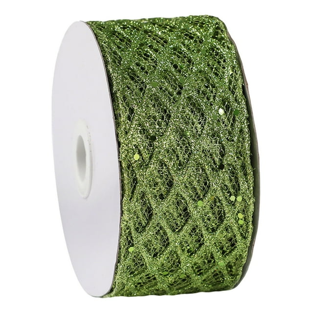 Valentine Gifts for Men Valentines Decor 1Roll 2.5 Inch Glitter Mesh Wired Ribbon for Valentines Tree Wrapping Crafts Bows Wreaths Garland Tree Topper Holiday Decor 10 Yards Valentines Decor