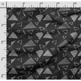 thumbnail image 2 of Soimoi Geometrical Print, Poly Taffeta Fabric, Decor Sewing Fabric by The Yard 56 Inch Wide, Decorative Fabric for Outdoor Upholstery, Umbrellas and Home Accents, Black&White, 2 of 5