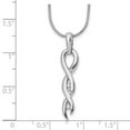 thumbnail image 4 of Auriga 925 Sterling Silver 1.8 mm Rhodium-Plated Diamond Twist Necklace for Women 20", 4 of 6