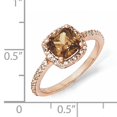 thumbnail image 3 of Cheryl M Sterling Silver CZ Cocoa Rose Gold-Plated Ring, 3 of 3