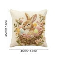 thumbnail image 3 of Hometravel Ultra Soft Easter Themed Pillow Cover, Short Plush Rabbit Design Cushion Case, Cozy Decorative Throw Pillow for Sofa, Festive Bedroom Accent Pillow for Home, 3 of 6