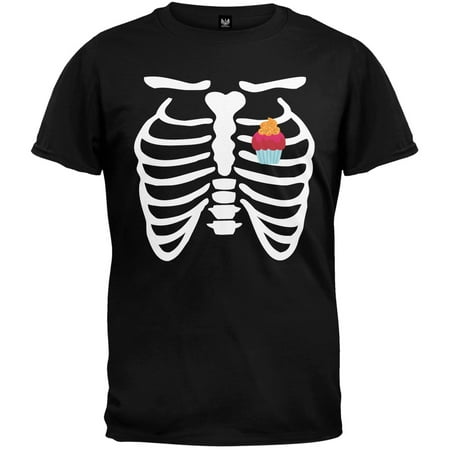 Halloween Cupcake Heart Skeleton Costume T-Shirt