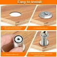 thumbnail image 4 of Uxcell Keyed Alike Cabinet Cam Lock with Tubular Locks for Security 1-1/2 Inch Silver, 4 of 7