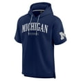 thumbnail image 2 of Men's Fanatics Navy Michigan Wolverines Ready Short Sleeve Pullover Hoodie, 2 of 3