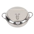 thumbnail image 1 of Stainless Steel Frying Pot, Quick Heating, 201 Stainless Steel Fryer Pot with  Lid Oil Drip Drainer Rack Multifunctional Deep Frying Pot for Potato Chicken, 1 of 7