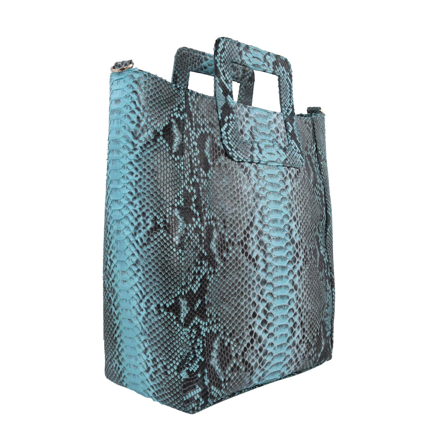 The Grand Pelle Handcrafted Turquoise Genuine Python Leather The Grand Pelle Handcrafted Turquoise Genuine Python Leather