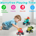 thumbnail image 3 of Domolli Toy Cars for 1 Year Old Boy Gifts Monster Trucks Boys Toys for 1 2 3 4 5 Year Old Boys Girls Toddler Car Toy Trucks Baby Boy Toys 12-60 Months Pull Back Cars for Toddlers 1-3 Birthday Gift, 3 of 8