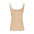 thumbnail image 3 of UPPADA Women's Scoop Neck Ribbed Tank Tops Workout Sleeveless Shirts Summer Casual Flowy Fitted Cami Shirt,Tank Top for Women Casual Cropped Tanks Khaki,XXXL, 3 of 5