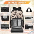 thumbnail image 3 of Yspwyqan Backpack Set Kids Boys, Paw Print Dachshund Dog School Backpack Set for Boys Ages 8-15, 17 Inch Double Zipper Trendy Daypack with Front Pocket for Hiking, 3 of 7