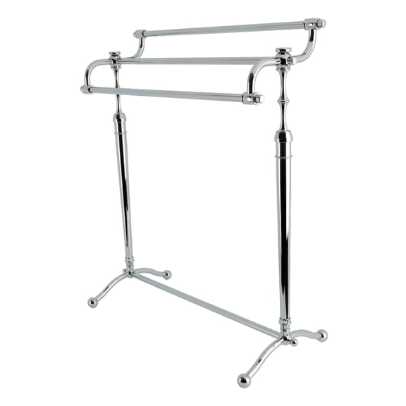 Kingston Brass SCC2391 Warwick 28-Inch Freestanding Pedestal 3-Tier Towel Rack in Polished Chrome