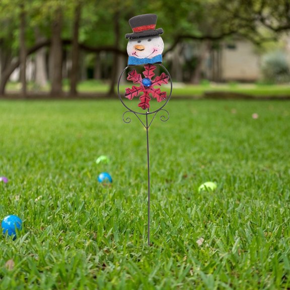 Guangmc Christmas Snowman Windmill Garden Stake Outdoor Lawn Pinwheel Xmas Decor Holiday Yard Decoration