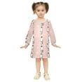 thumbnail image 2 of Girls' long-sleeved dress Baby Penguin Girls' A-line dress with ribbed cuffs Soft and comfortable, 2 of 6