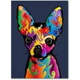 thumbnail image 1 of Trademark Fine Art "Chihuahua Dog Blue" Canvas Art by Michael Tompsett, 1 of 1