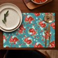 thumbnail image 5 of Linen Placemats Set Of 6 11.8x17.7 Inch,Pioneer Colorful Flowers Fabric Table Mats,Resistant Washable Wipeable Table Mat for Party Kitchen Dining Home Decor, 5 of 5