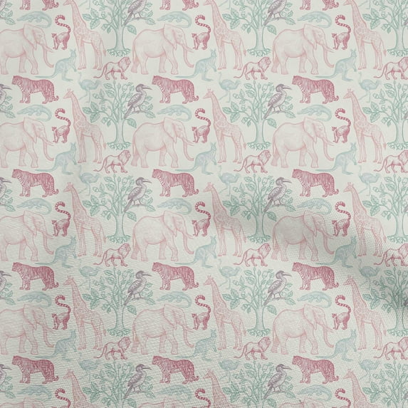 oneOone Cotton Poplin Twill Dusty Teal Green Fabric Animal Diy Clothing Quilting Fabric Print Fabric By Yard 56 Inch Wide