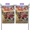thumbnail image 2 of Be My Valentine's German Shepherd Truck Full of Love Flower Balloon Garden Flag 12x18in Double Sided Alsatian Dog Lover Gifts Outdoor Decor - 02029, 2 of 5