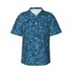 thumbnail image 1 of Fotbe Blue Glitter Camisa Hawaiana para Hombre Unisex – Camisa Casual de Verano con Botones de Manga Corta de Algodón y Lino,XX-Large, 1 of 7