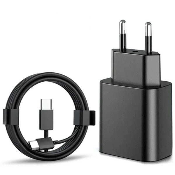 Fast Charger 45W for Samsung USB-C + 2M USB-C Cable Black