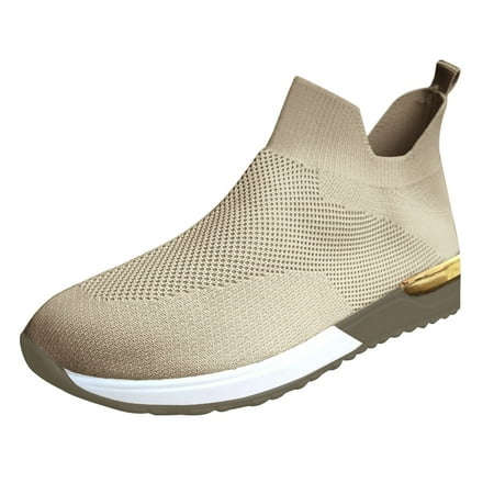 

HSMQHJWE Sneaker Wedge Heels For Women Sneaker Wedges Shoes For Women Wedding Shoes Women Runing Outdoor Color Sports Breathable Solid Mesh Shoes Women S Crock Shoes