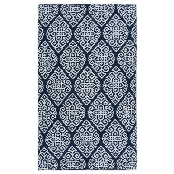 Rugsmith Navy Machine Woven Tuscano Anti-Fatigue Kitchen Mat, 20" x 36"