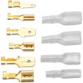 thumbnail image 2 of Brass Male Female Butt Connectors with Nylon Sleeve, Crimp Terminals for Wires, 100-Piece Kit, 2 of 5