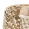 thumbnail image 4 of DecMode 13", 18"W Brown Banana Leaf Handmade Storage Basket with Handles, 2-Pieces, 4 of 9