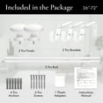 thumbnail image 4 of MERIVILLE 1" Single Curtain Rod Set, Adjustable 36-72 Inches, Prima Finials, Glossy White, 4 of 5