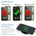 thumbnail image 3 of Dockem iPhone 11 Exec M2 Wallet Case; Built-in Metal Plate, 2 Card Slots, Black, 3 of 9