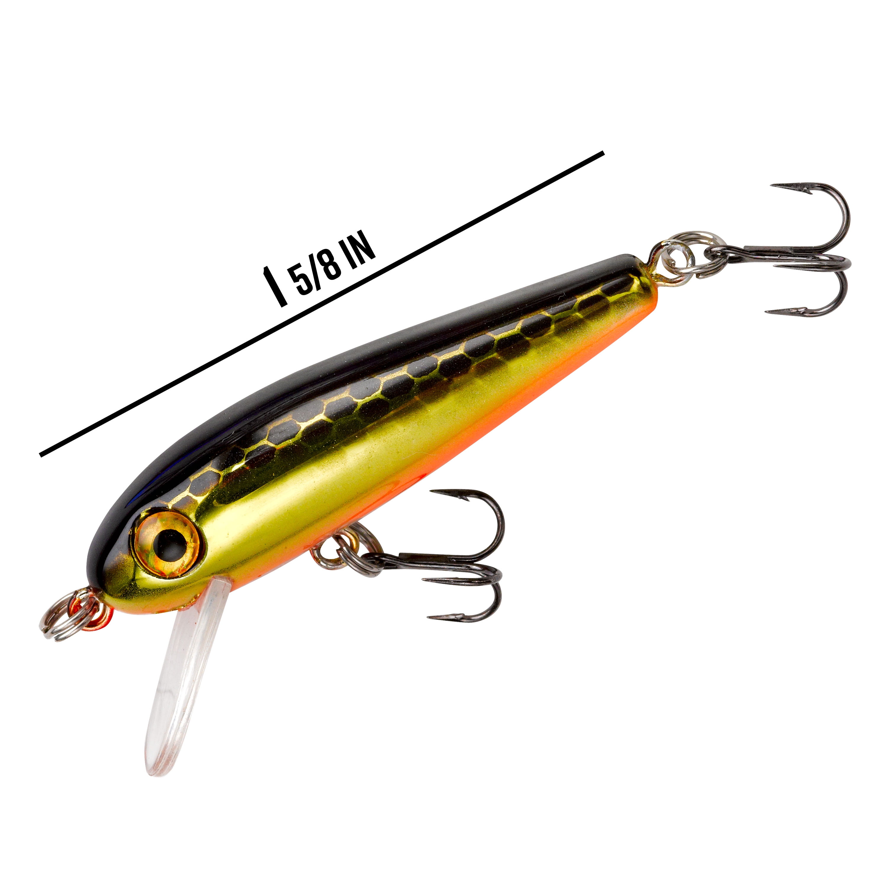 Rebel Track Down Minnow Slick Slow Sinking Slick Gold Minnow 1 5/8