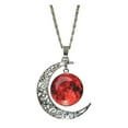 thumbnail image 2 of hanxiulin 8 color carved moon sky time jewelry necklace pendant chain necklace gift silver chain alloy pendant necklace jewelry for women men gifts, 2 of 3