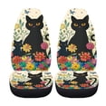 thumbnail image 5 of XYZCANDO Cat Floral Pattern Car Seat Covers Anti-Slip Breathable Car Front Seat Covers Interior Car Interior, Easy Install Stretchy Truck SUV, 5 of 9