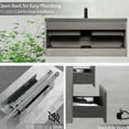 thumbnail image 3 of Modern 48" Floating Vanity, Black Quartz Sink | Maximize Bathroom Space | Comfortable Daily Use with Quiet Hinges, 3 of 4
