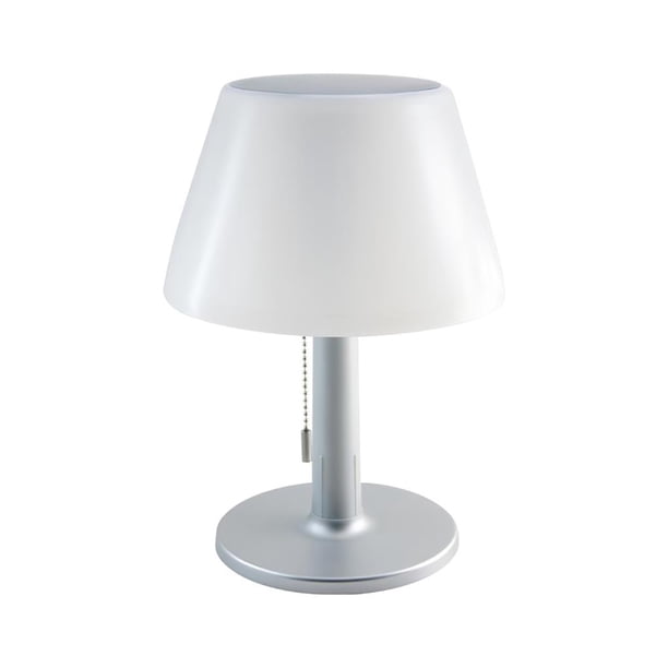 Injueey Lámpara de 10 LED Lámpara de escritorio con energía solar Base de acero inoxidable Lámpara de control de línea de tracción para patio Iluminación y accesorios Injueey HA016148-00