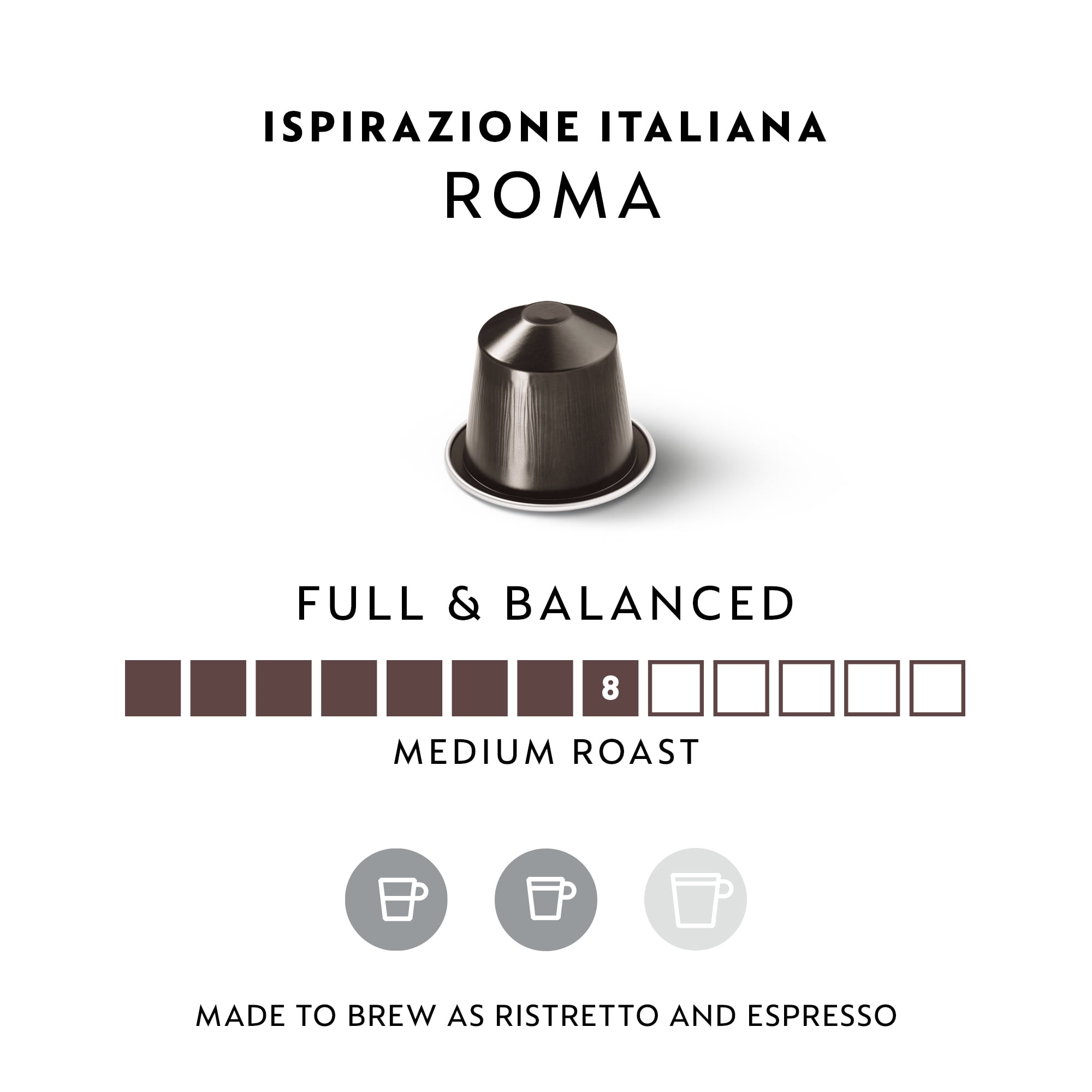 Nespresso Capsules OriginalLine, Roma, Medium Roast Espresso, 50-Count Espresso Coffee Pods