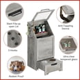 thumbnail image 2 of Station d'Alimentation pour Chien Surélevée Multifonction avec Armoire de Rangement – Bac à Nourriture Supérieur Convertible, 2 Bols en Acier Inoxydable, Organisateur de Jouets – Meuble de Table à Manger Moderne pour Animaux de Compagnie pour Cuisine Ou Salle à Manger, 2 of 7