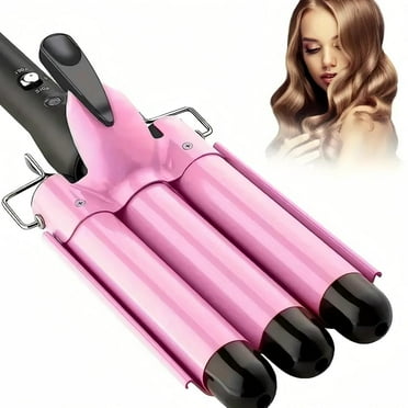 22mm Portable Hair Curler with Adjustable Temperature - Quick Heating, 3-Barrel Design for Stylish Curls, US Plug, 110V