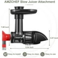 thumbnail image 2 of Masticating Juicer Attachment for All Kitchen Aid Stand Mixers, Easy to Clean Slow Juicing Parts, Cold Press Accessories for Fruits & Vegetables, Mach, 2 of 6