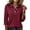 Wine, variant on Yifymode Polo Shirts for Women 3/4 Sleeve Collared Cotton Golf Tees 3-Button Loose Fit Business Casual Daily Work Tops,Dark Gray L