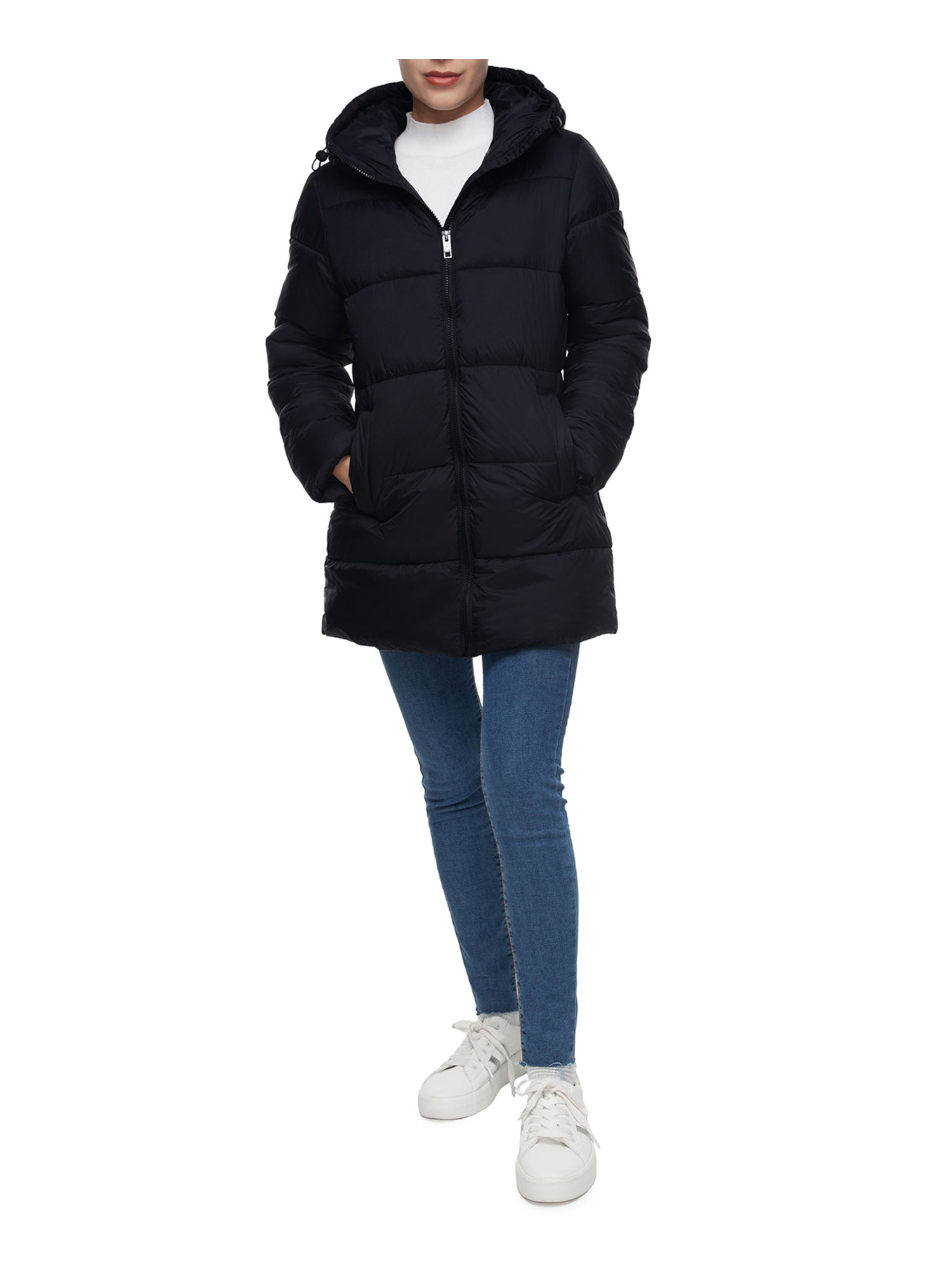 Rokka & Rolla Women's Long Quilted Puffer Coat photo 4