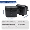 thumbnail image 3 of Vintage Saddlebags for Motorcycle Universal PU Waterproof Large Capacity Saddle Bags Black, 3 of 8