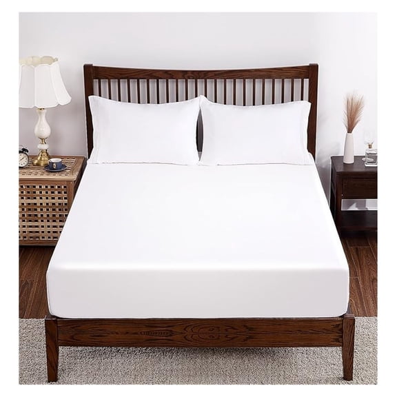 Bamboo Fitted Sheet Twin XL - 400 TC, 16 Inch Deep Pocket, Cooling Breathable