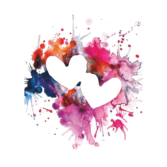 Shared Blessings Religious Anniversary Greeting Card with KJV Scripture, 1 Count, Watercolor Heart Christian Love Two Hearts One Beat