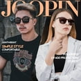 thumbnail image 3 of Joopin UV400 Protection Lightweight Men's Rivet Square Style Sunglasses with Box Matte Black, 3 of 8