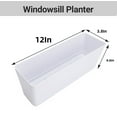 thumbnail image 2 of 12x3.8x4.6In Window Planter Box,QZS Rectangle Flower Pots for Indoor Outdoor Use,Plastic White Flower Box for Porch Window,Yard, 2 of 6