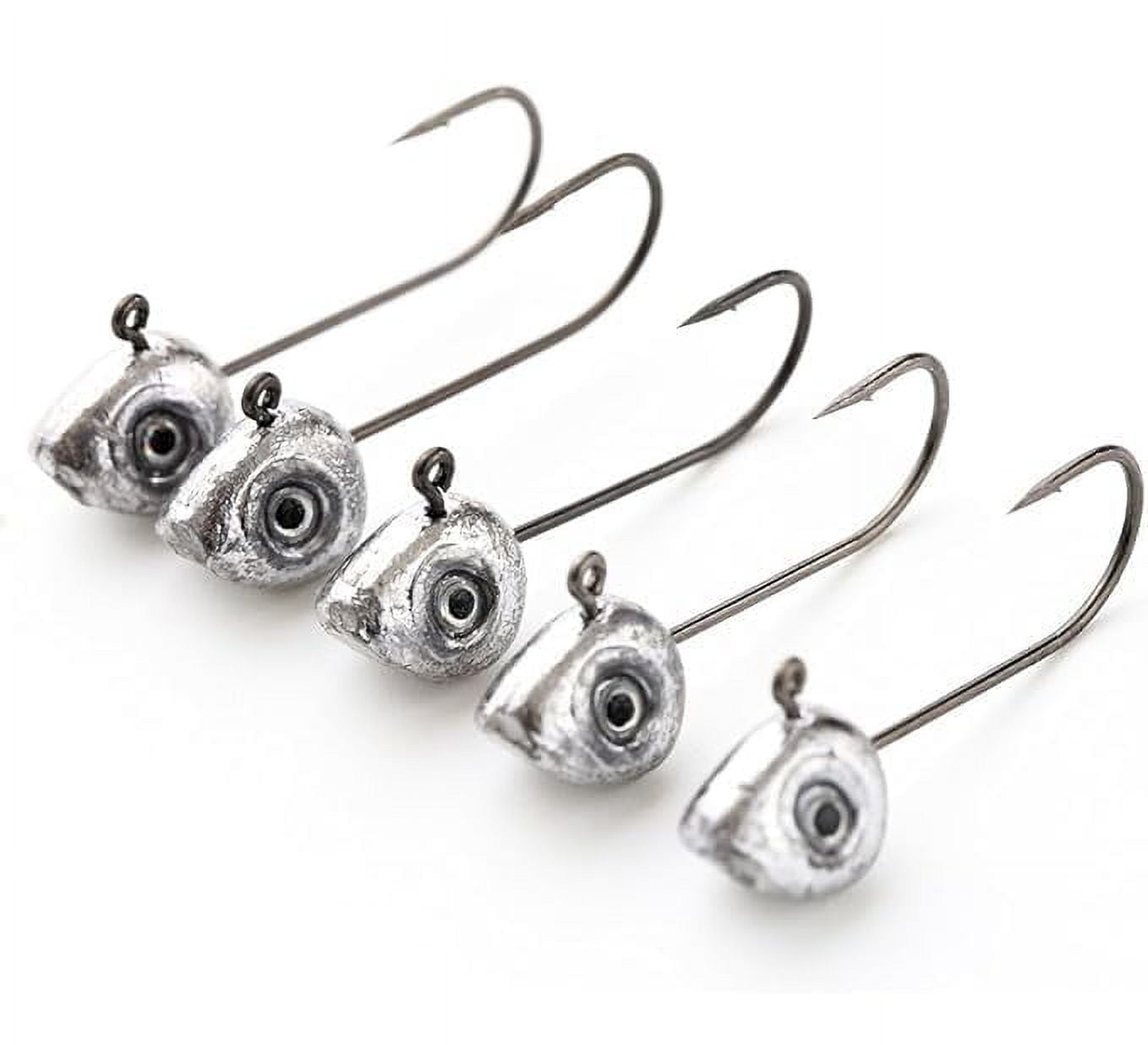 Pack of 20 1/64 1/32 1/10 3/16 oz Lead Jig Heads Fishing Hooks Crappie