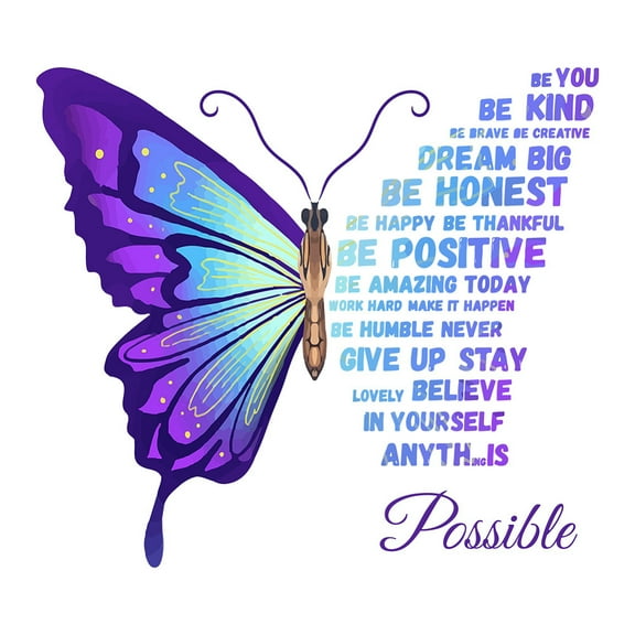Butterfly Wall Sticker Inspirational Quotes Home Wall Decor Motivational Positive Saying Decals Butterfly Vinyl Wallpaper