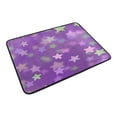 thumbnail image 6 of Bath Curtain & Non-Slip Bath Mat Set 12-Grommet Shower Curtain Memory Foam Bath Rug Purple Stars Pastel Colors, 6 of 8