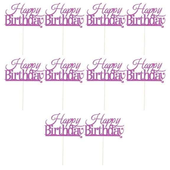 10 Pcs Fornite Cake Decoration Birthday Party Stuff Cupcake Decorations Gold Topper Insert Card Purple Man